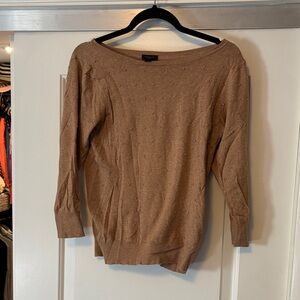 Ann Taylor Factory Brown Crew Neck Sweater